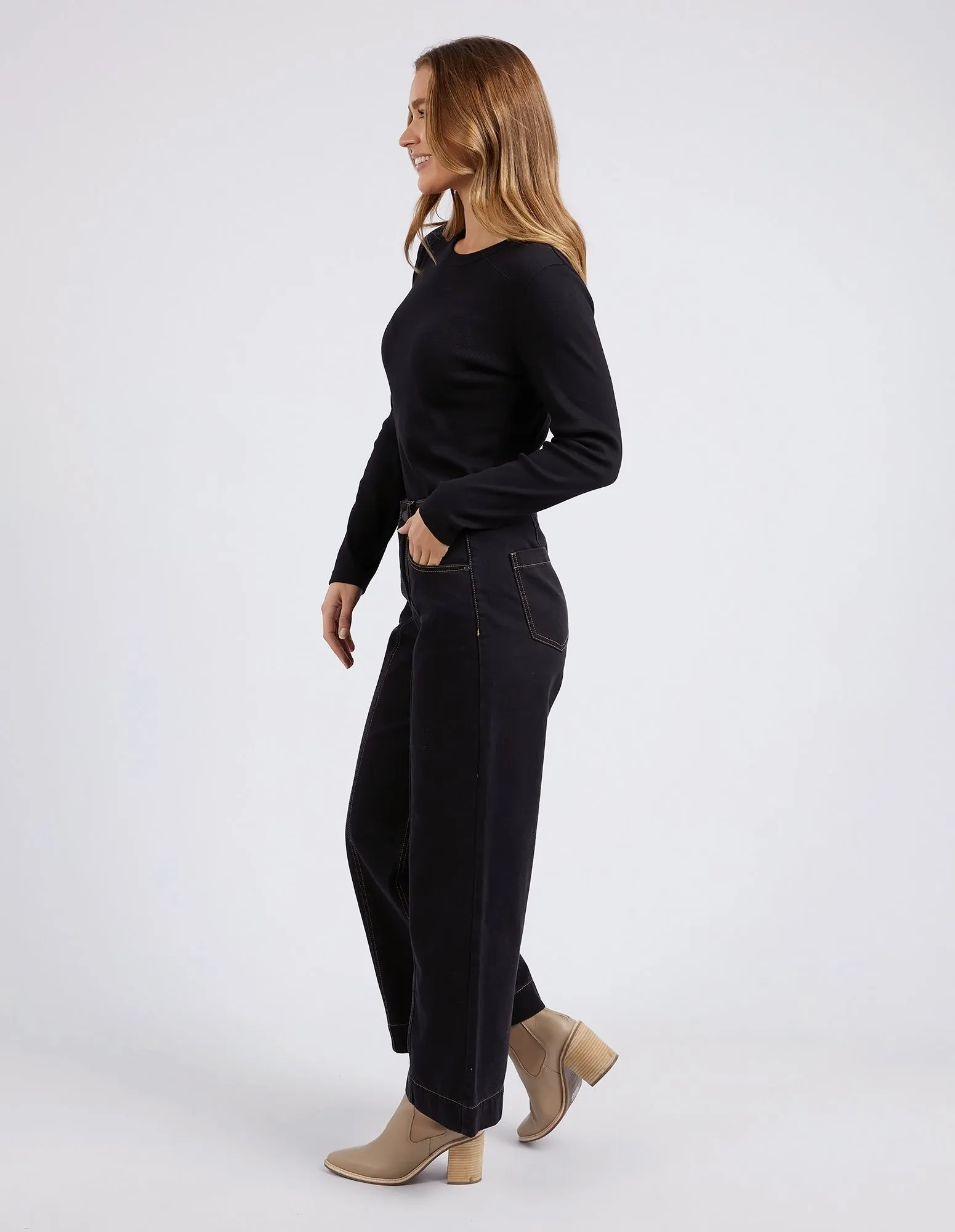 ROYAL WIDE LEG JEAN || BLACK