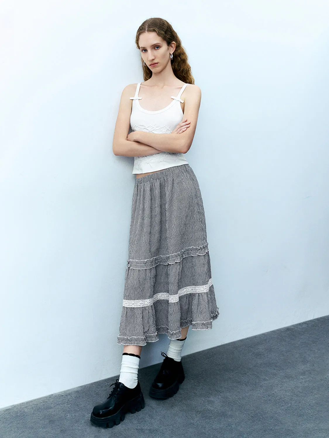 Ruffle Hem A-Line Skirts