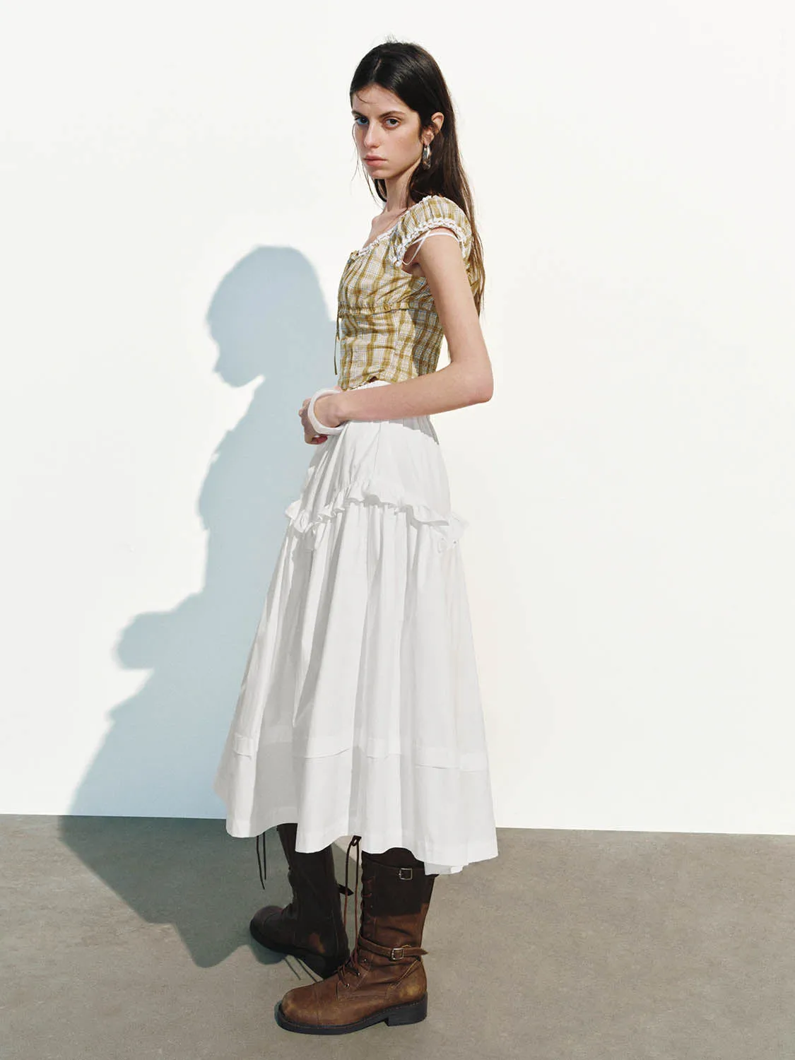 Ruffle Hem A-Line Skirts