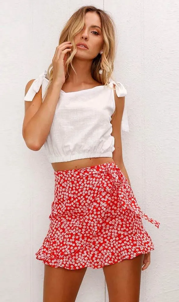 RUFFLE WRAP IT SKIRT