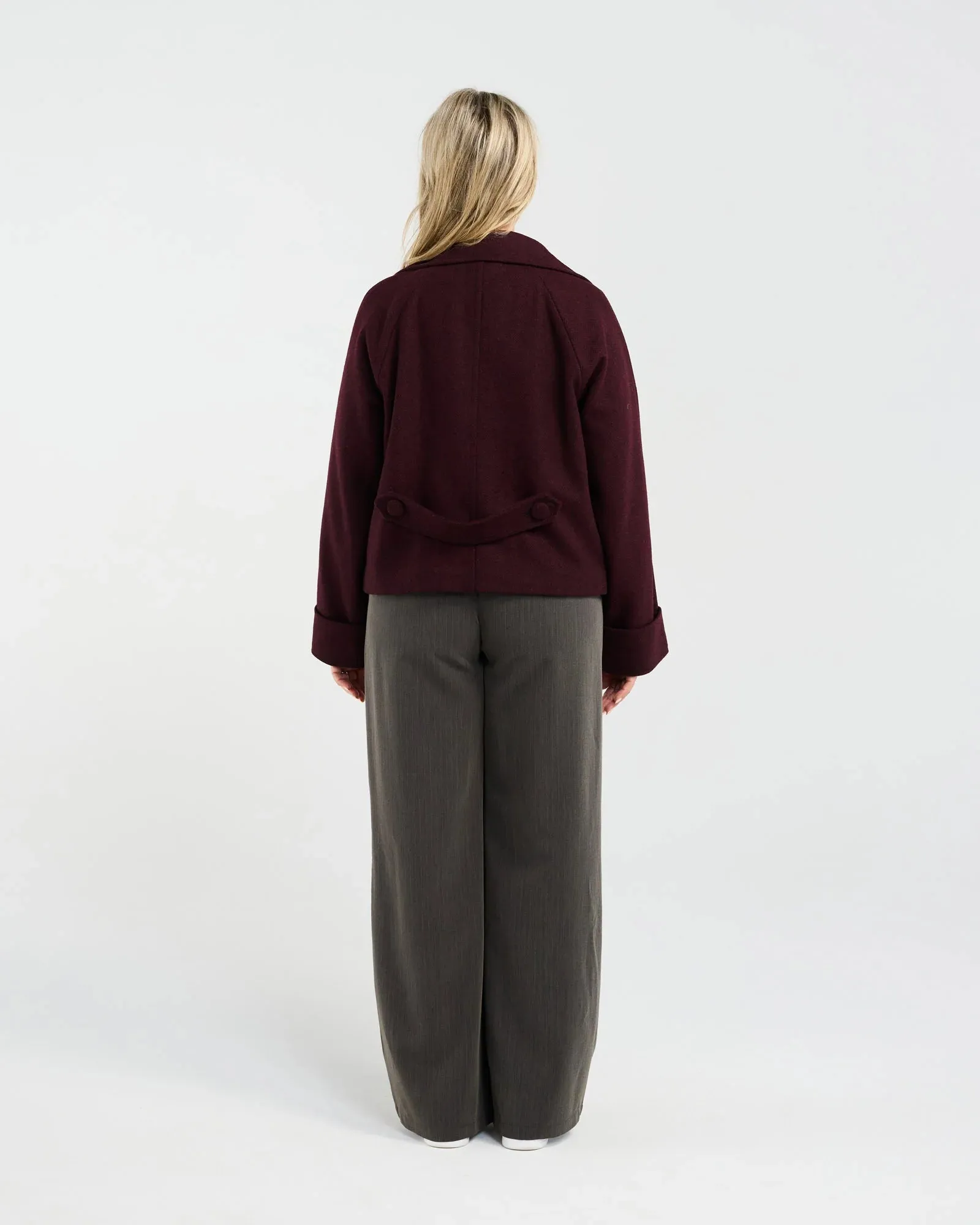 Sabine Crop Pea Coat