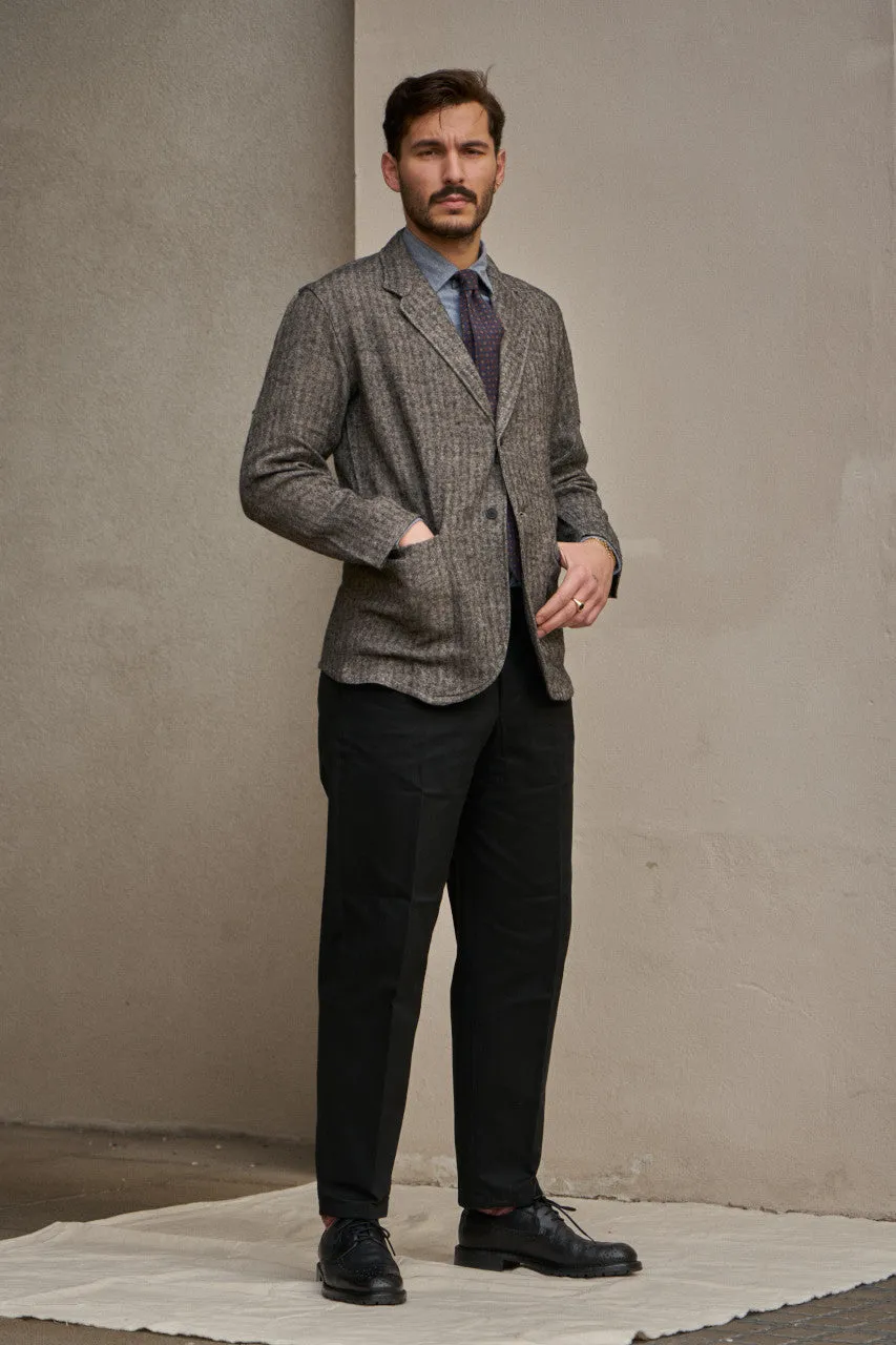 Salvatore Piccolo Pants Marcello SBY245 Brushed Twill Black