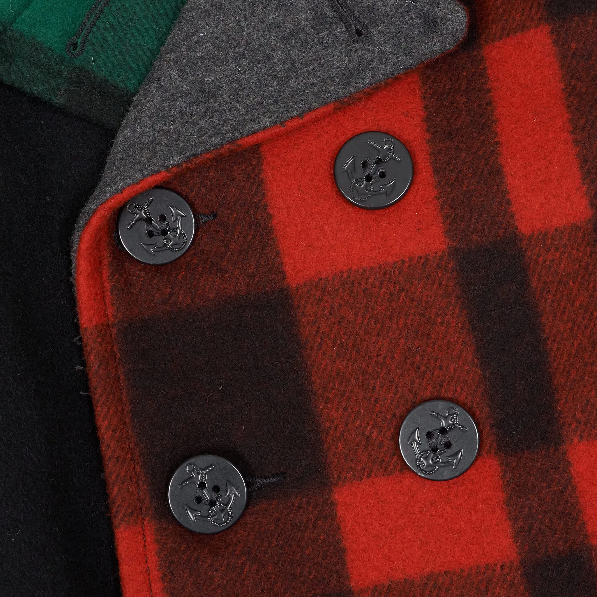 Schott Patchwork Multicolor P-Coat
