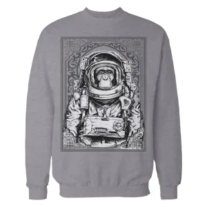 Science Space Monkey Astronaut Launch Nerdy Geek Chic Official Unisex Sweatshirt