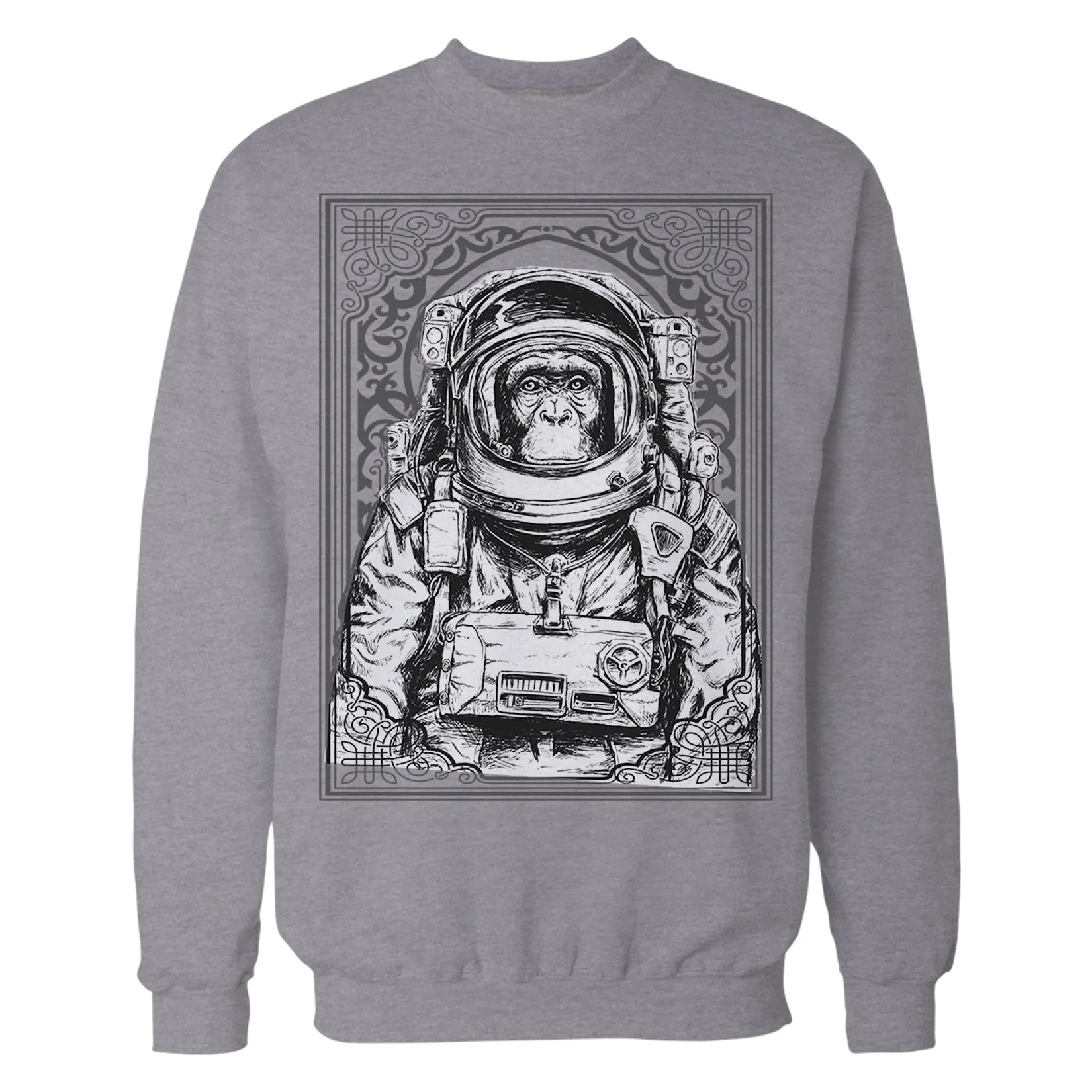 Science Space Monkey Astronaut Launch Nerdy Geek Chic Official Unisex Sweatshirt