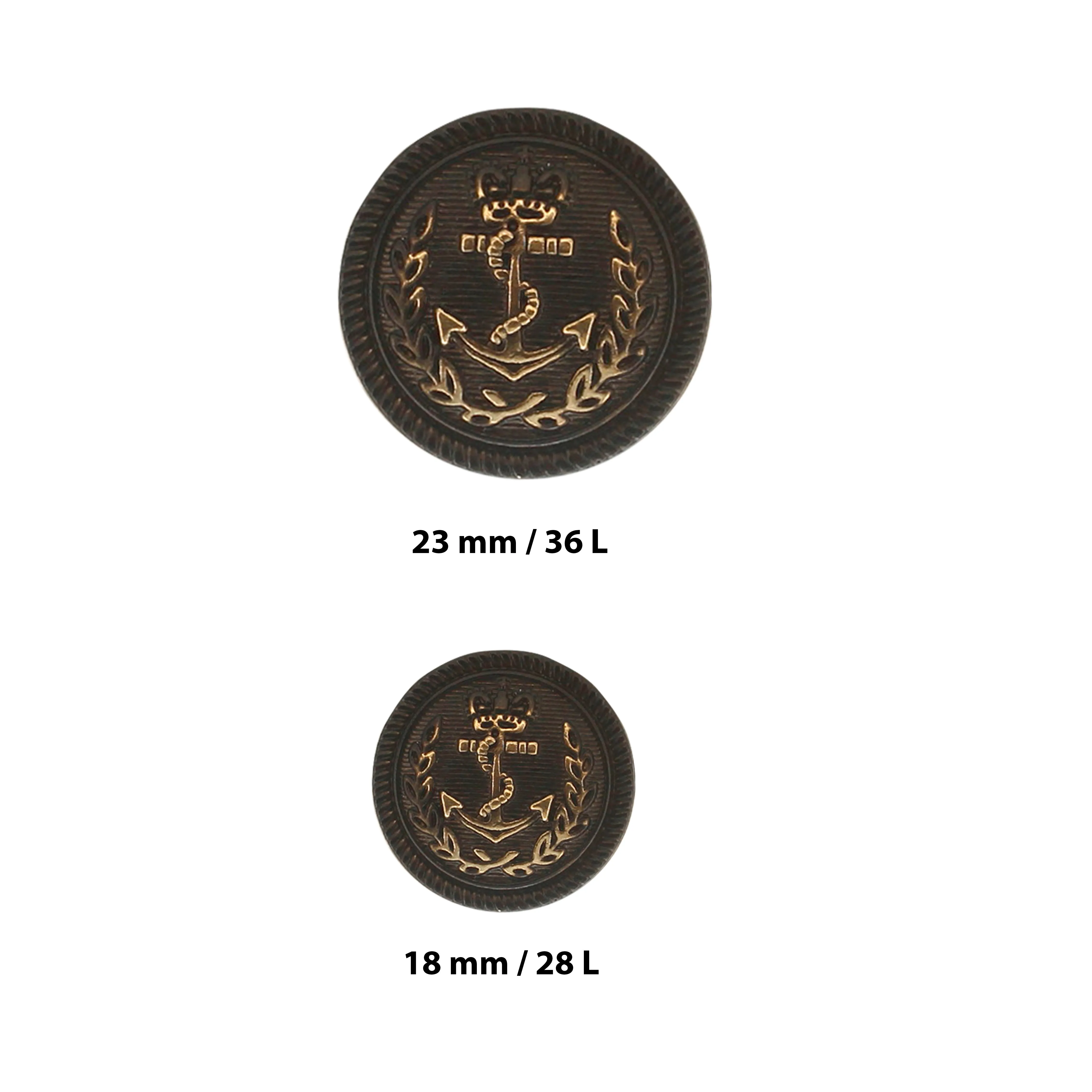 Seafaring Symbol Anchor Design Gold Metal Buttons(7 Big   7 Small)