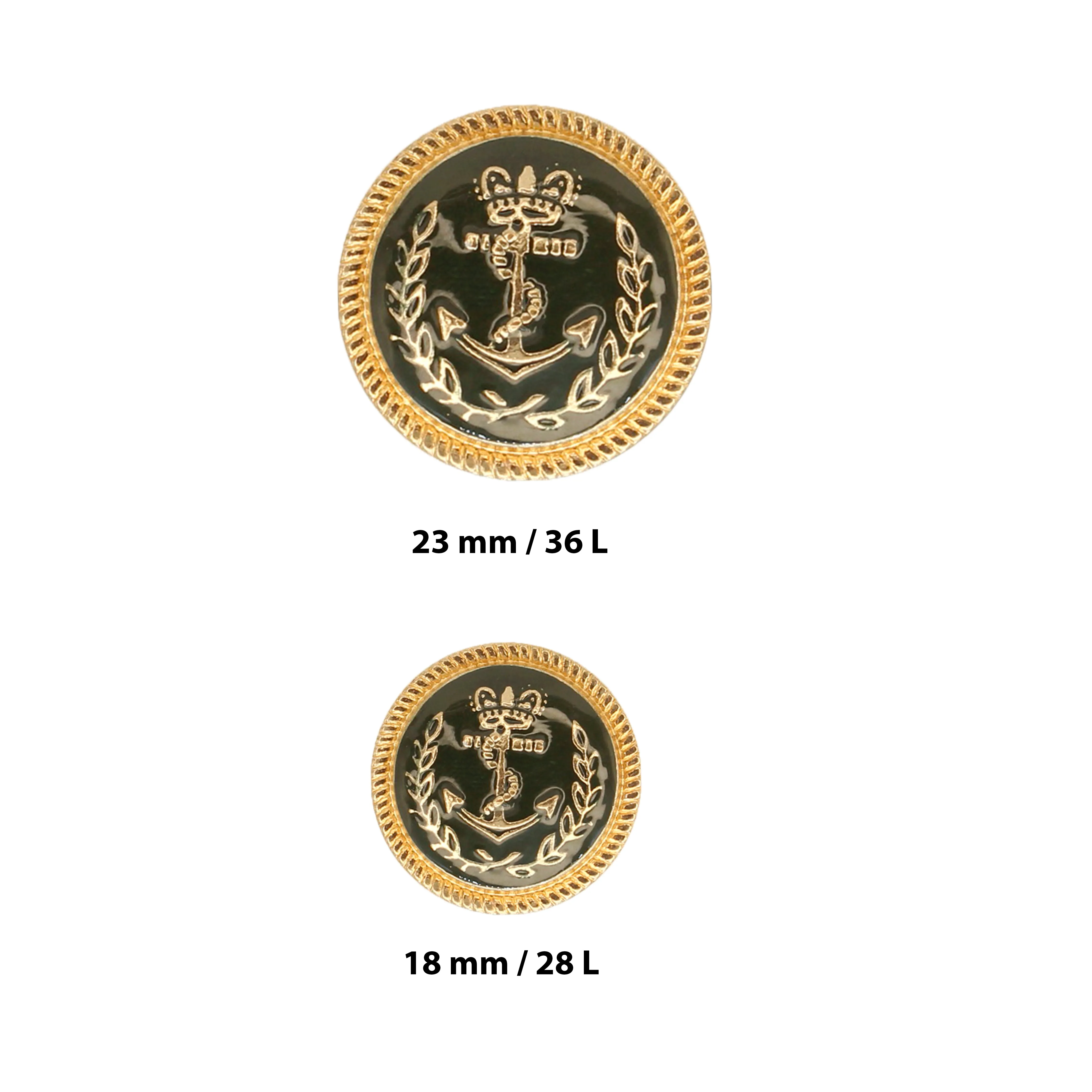 Seafaring Symbol Anchor Design Gold Metal Buttons(7 Big   7 Small)