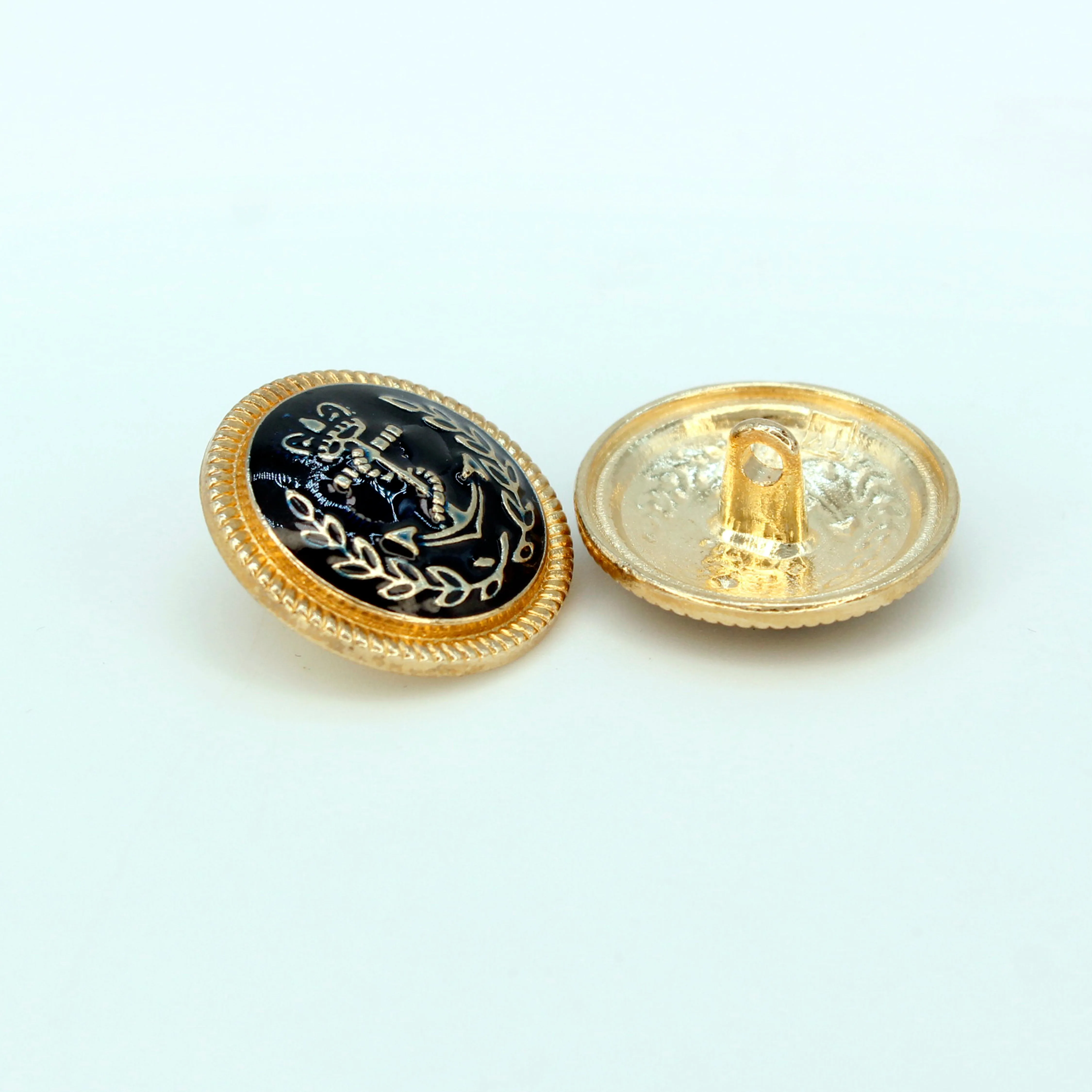 Seafaring Symbol Anchor Design Gold Metal Buttons(7 Big   7 Small)