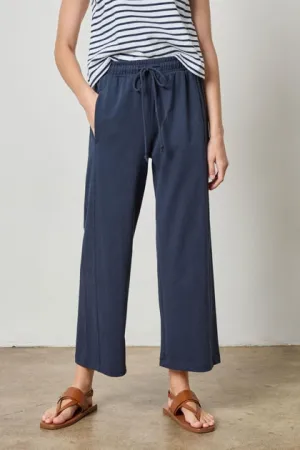 Seamed Wide Leg Pant | Dark Navy
