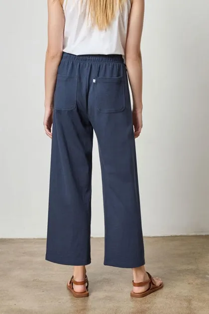 Seamed Wide Leg Pant | Dark Navy