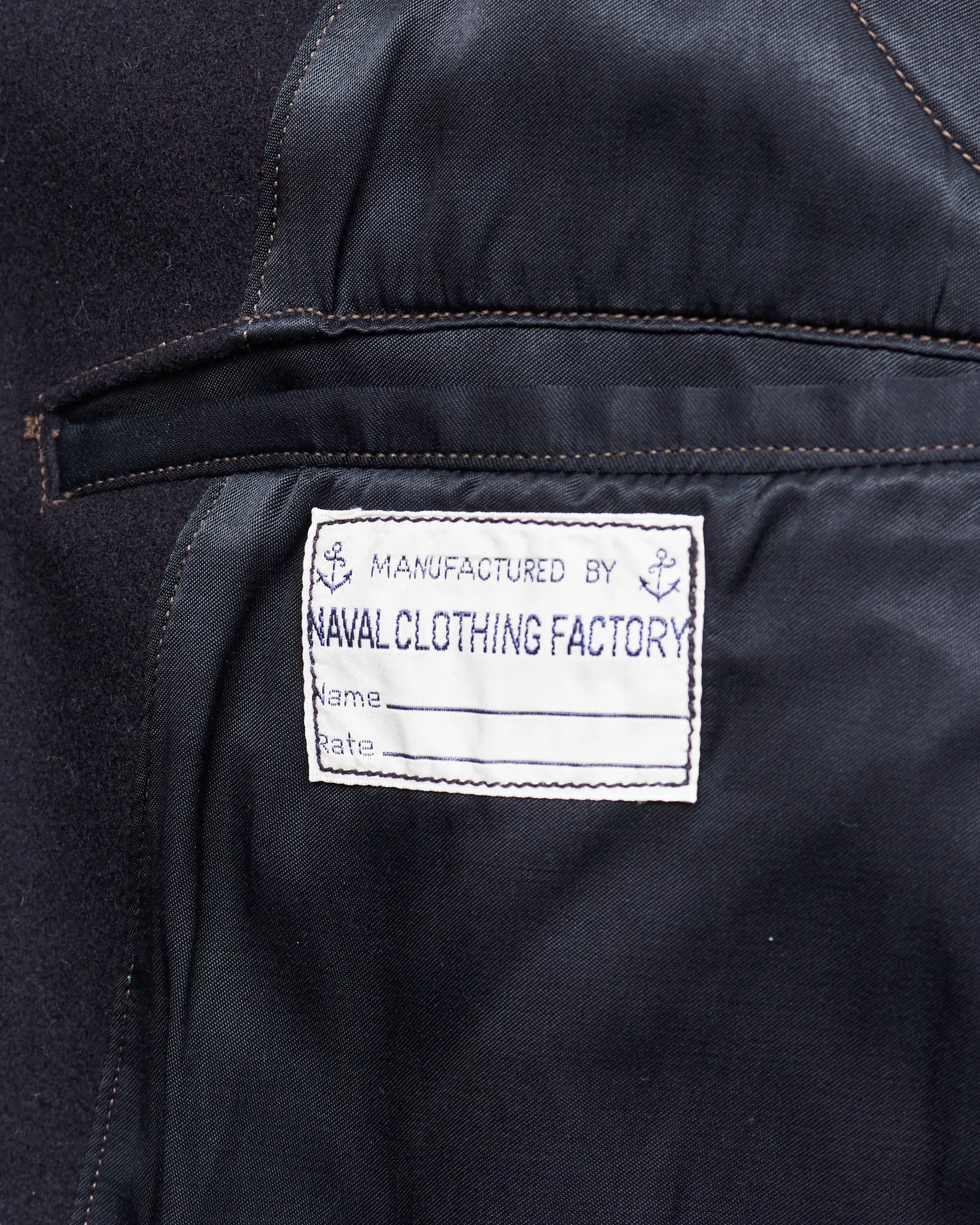 Second Hand Freewheelers 1931013 1930s Model U.S. Navy Overcoat Size 42