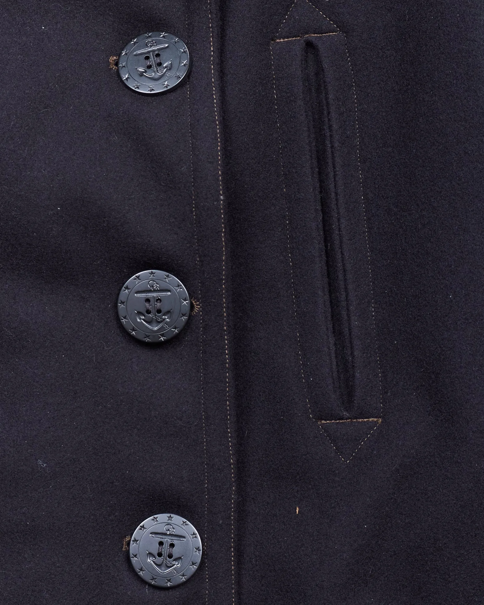 Second Hand Freewheelers 1931013 1930s Model U.S. Navy Overcoat Size 42