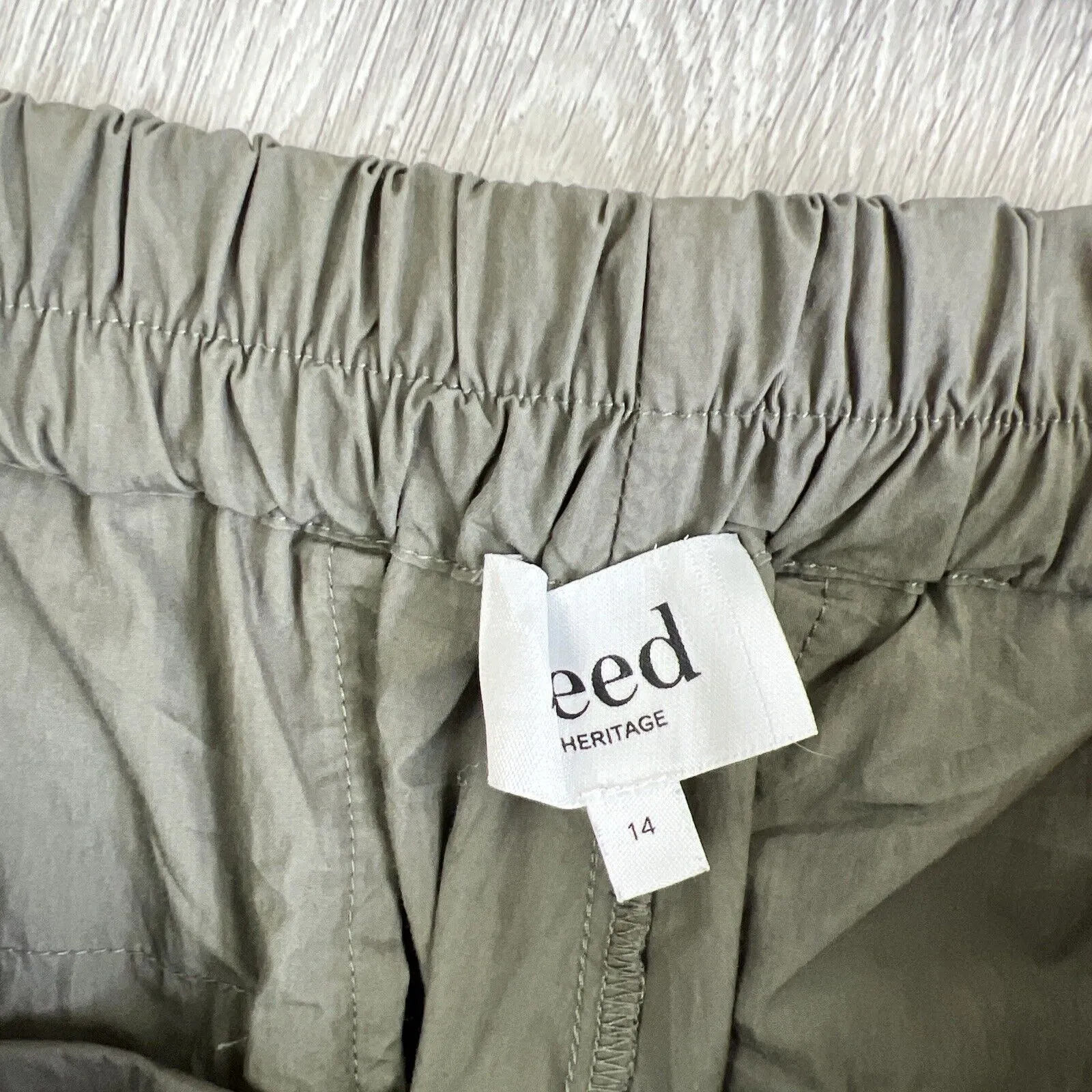 Seed Heritage Womens Lightweight Wide Leg Cargo Parachute Pants Size 14