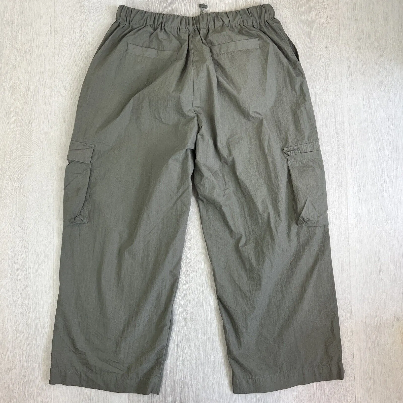 Seed Heritage Womens Lightweight Wide Leg Cargo Parachute Pants Size 14