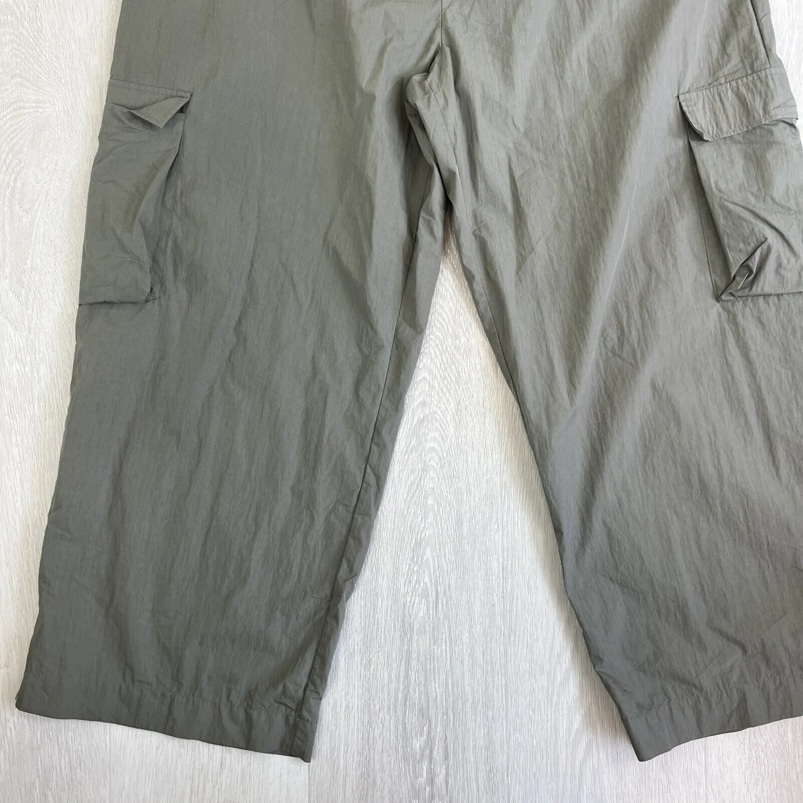 Seed Heritage Womens Lightweight Wide Leg Cargo Parachute Pants Size 14