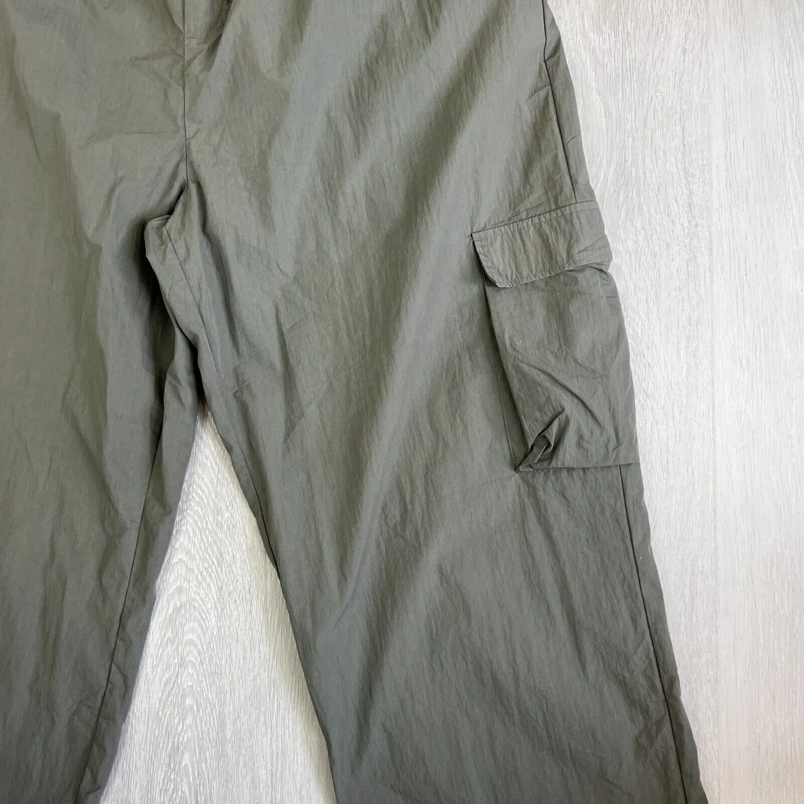 Seed Heritage Womens Lightweight Wide Leg Cargo Parachute Pants Size 14