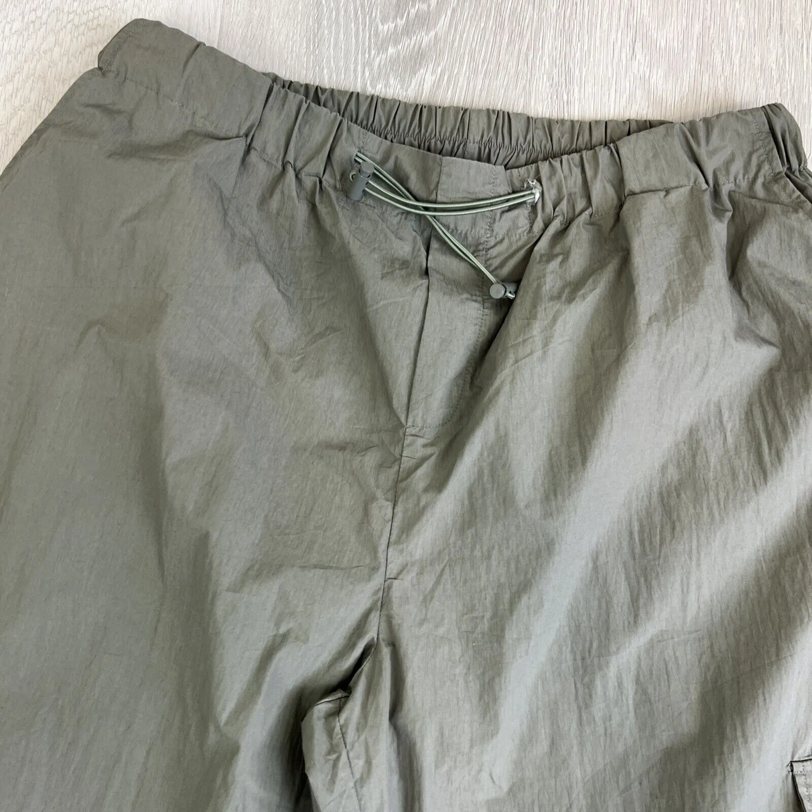 Seed Heritage Womens Lightweight Wide Leg Cargo Parachute Pants Size 14