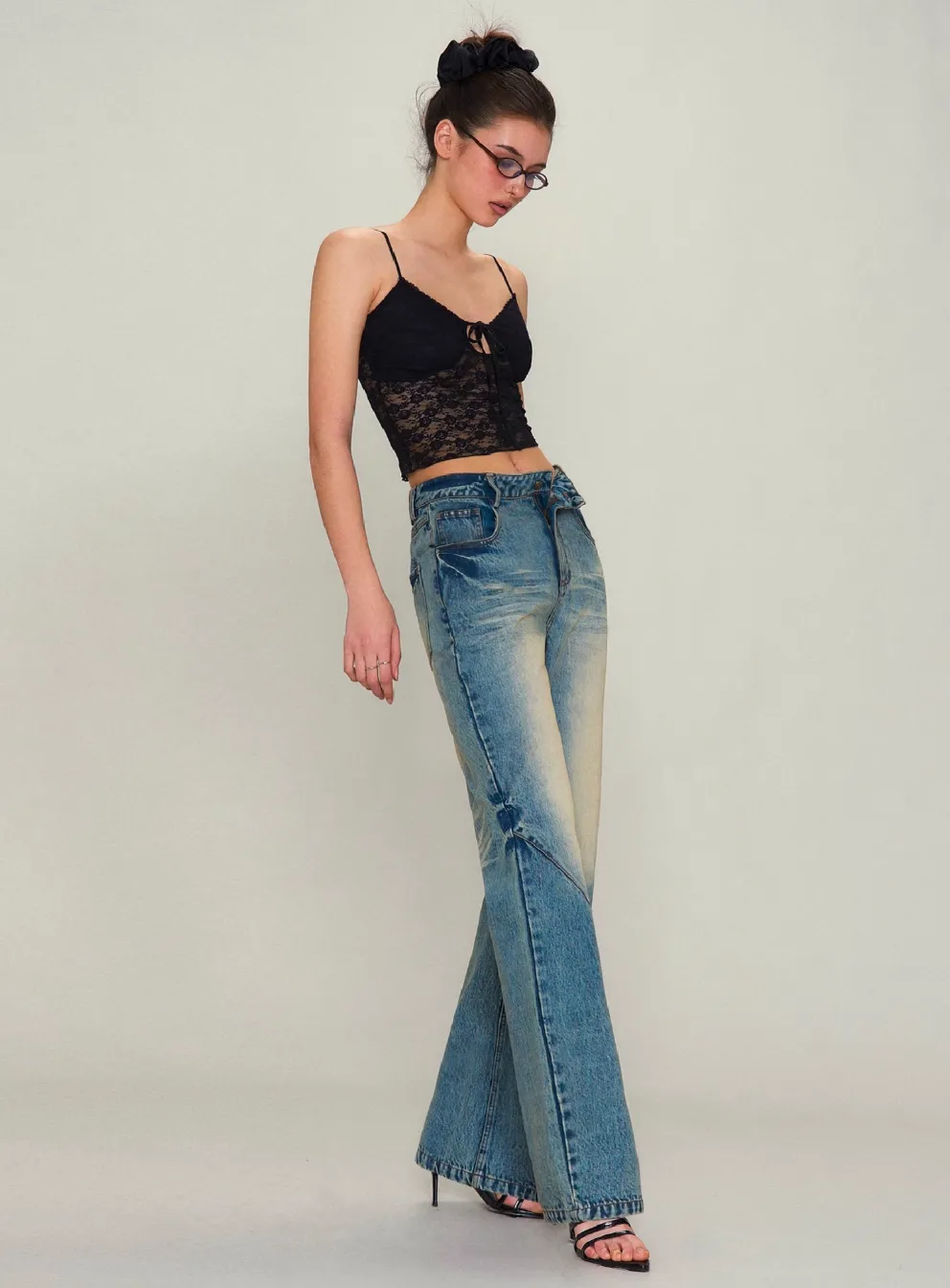Sheer Lace Cutout Cami