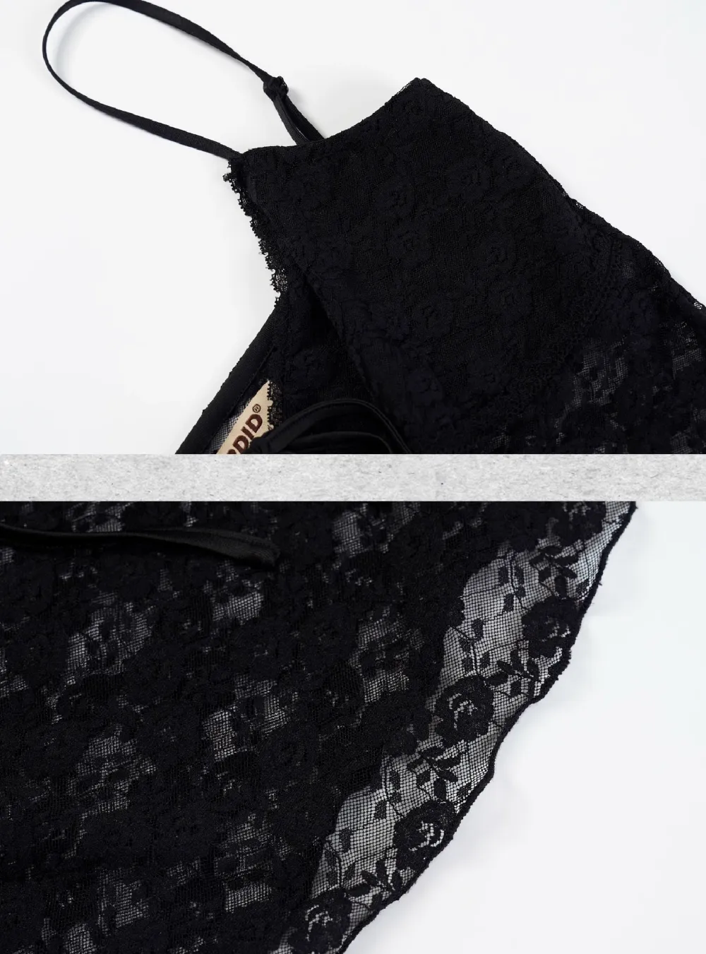 Sheer Lace Cutout Cami