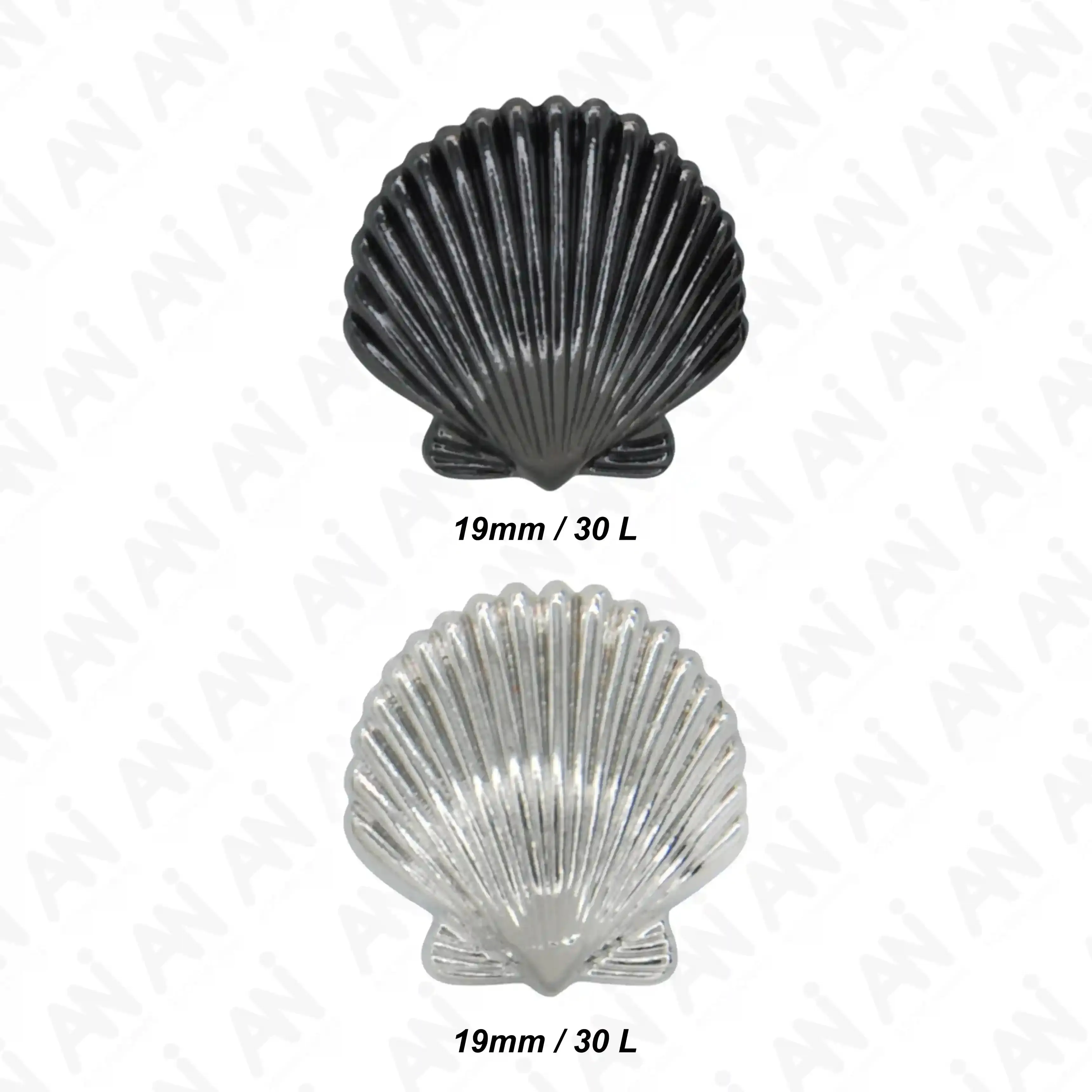 Shell Style Big Size 19mm Buttons