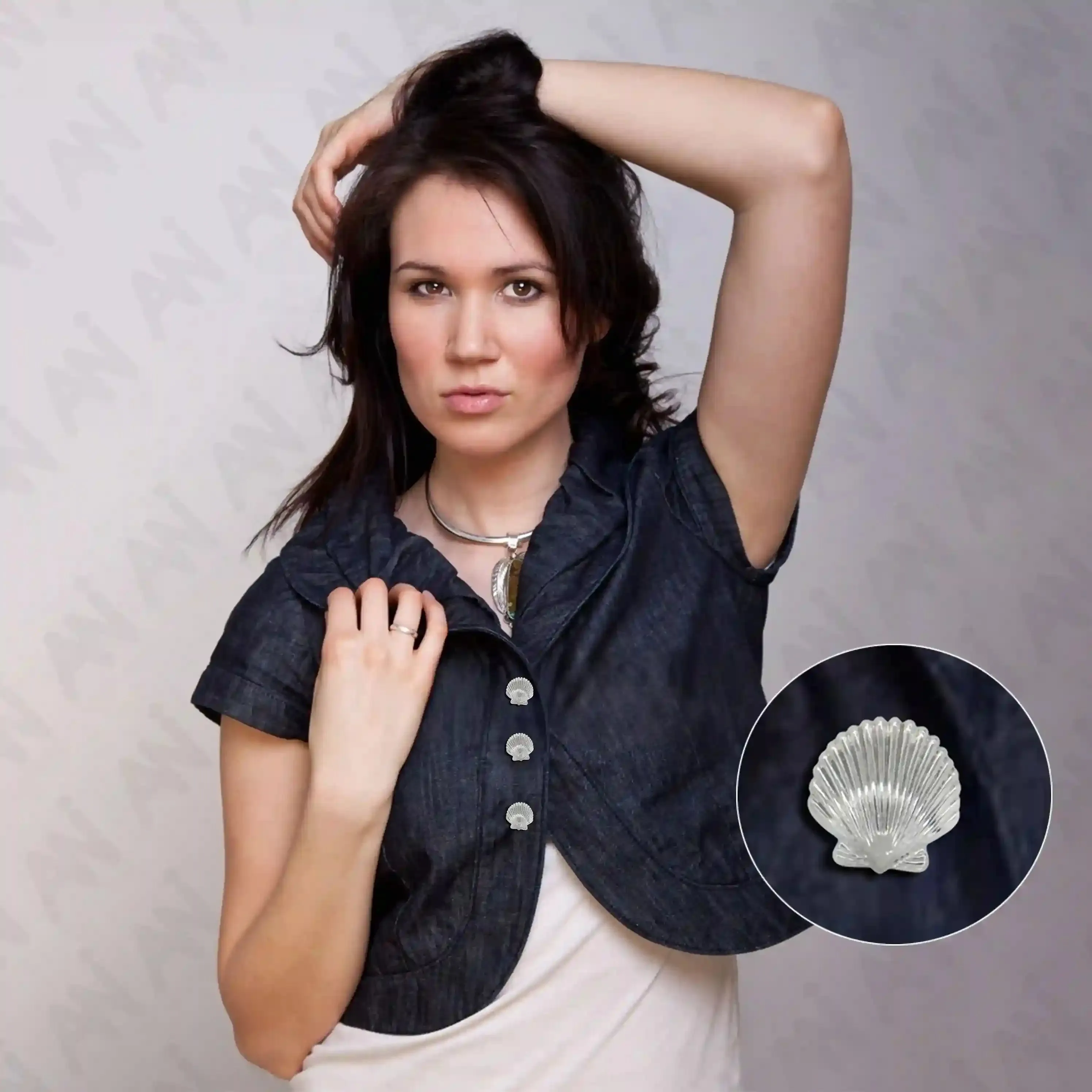Shell Style Big Size 19mm Buttons