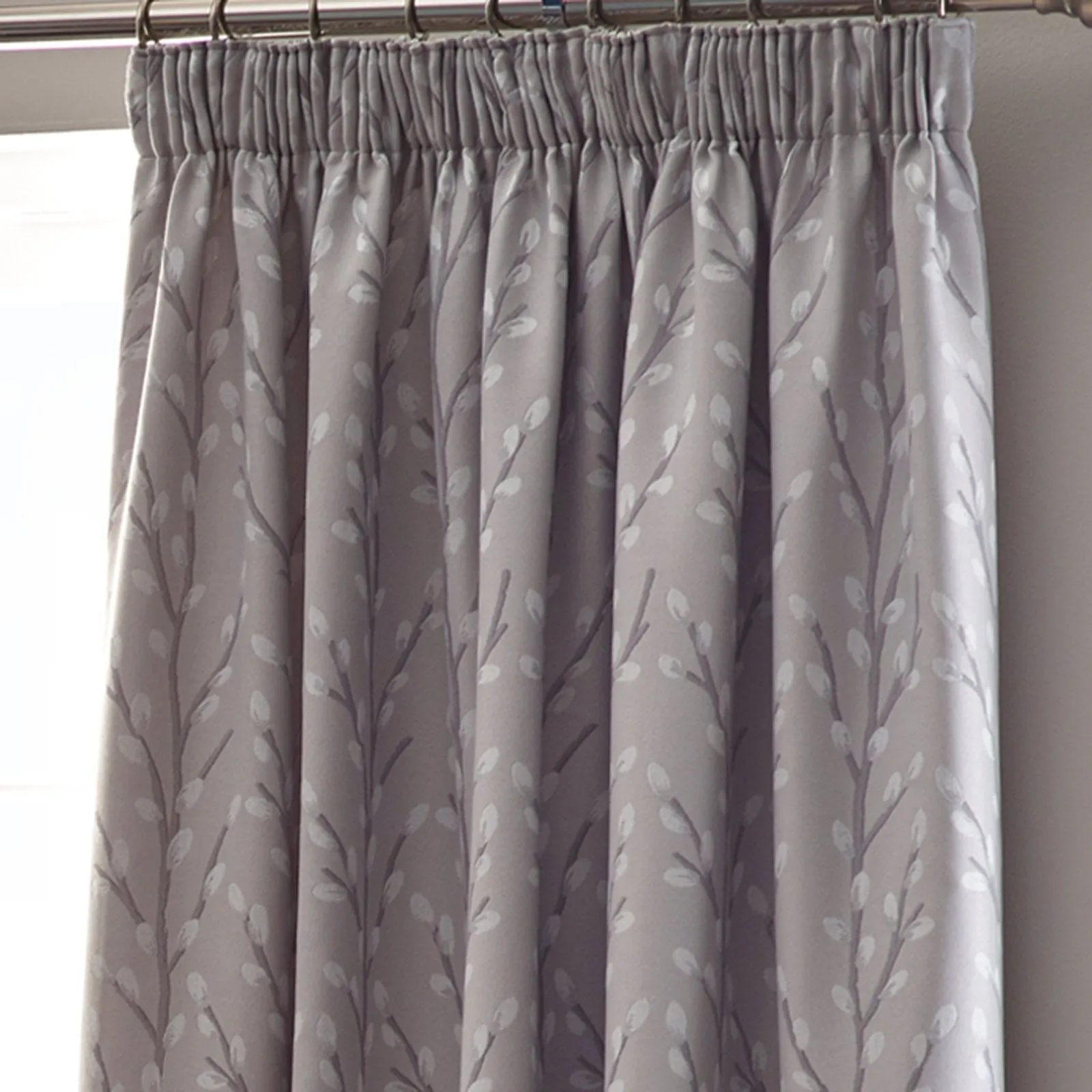 Sienna Lined Pencil Pleat Curtains - Dove Grey