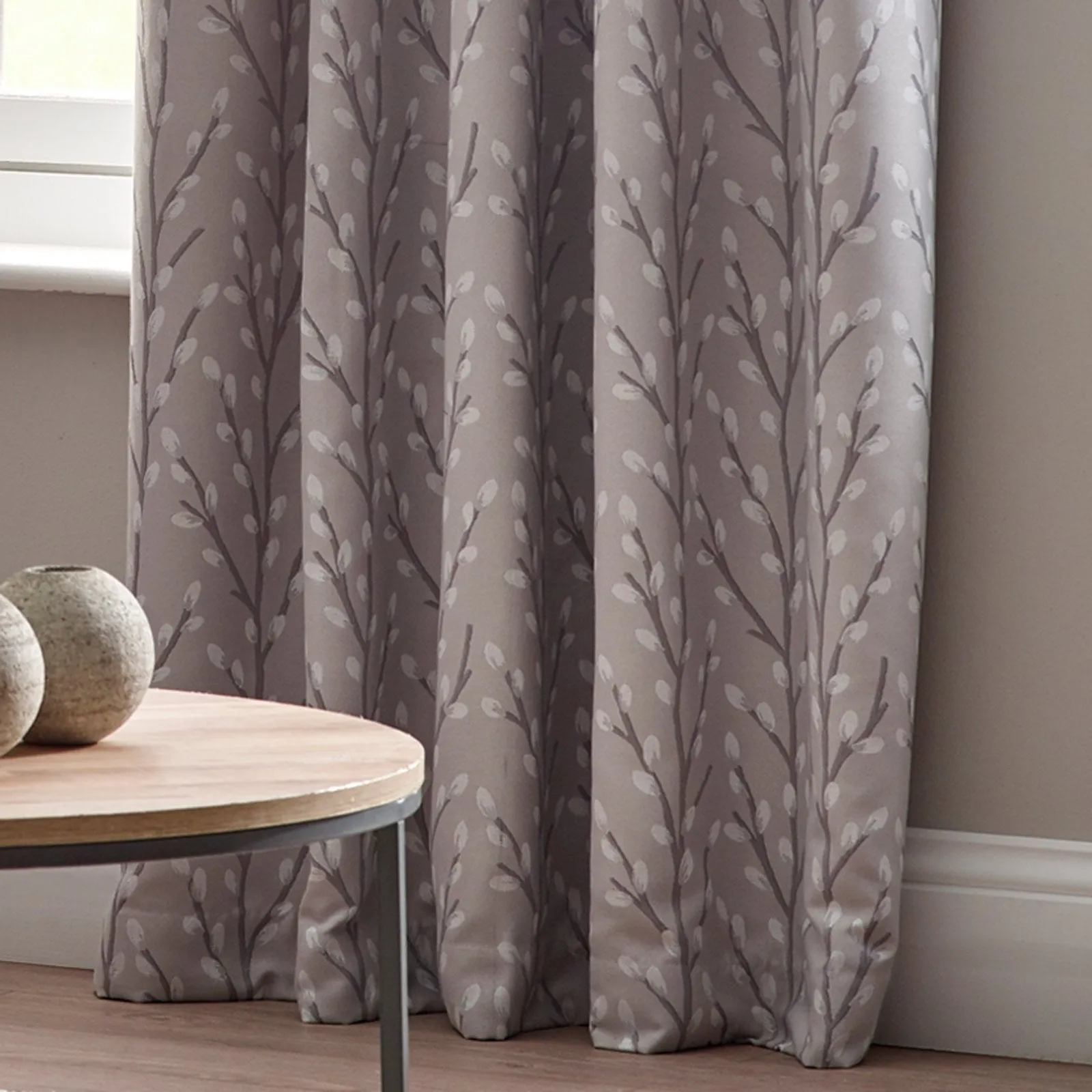 Sienna Lined Pencil Pleat Curtains - Dove Grey