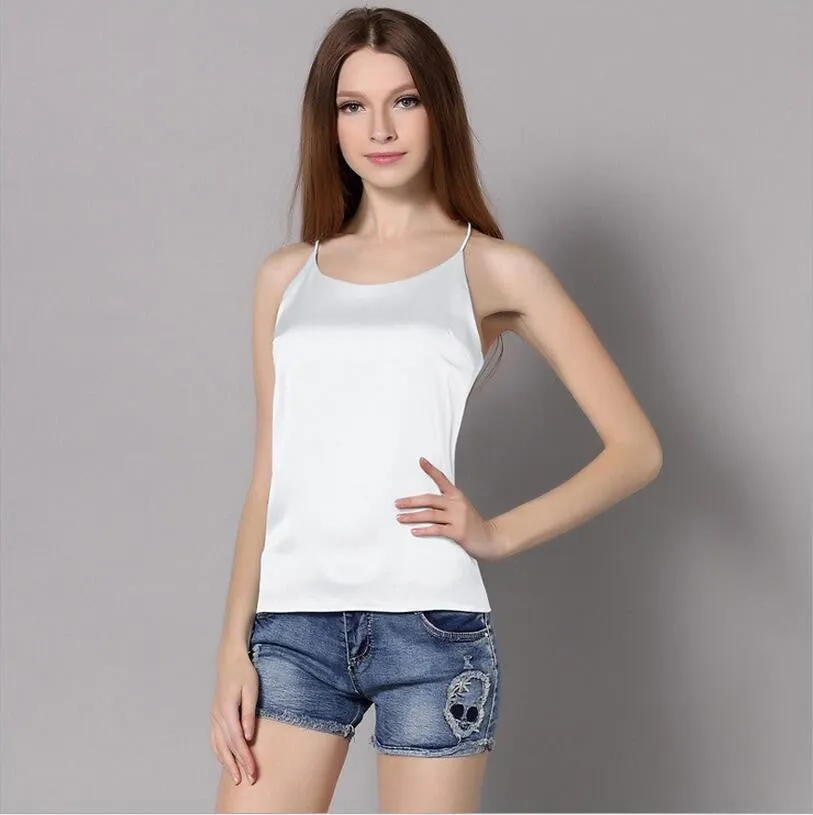 Silk Crop top Vest Camisole Sling Gilet Sling Women Pajamas Sleeveless Tank Tops