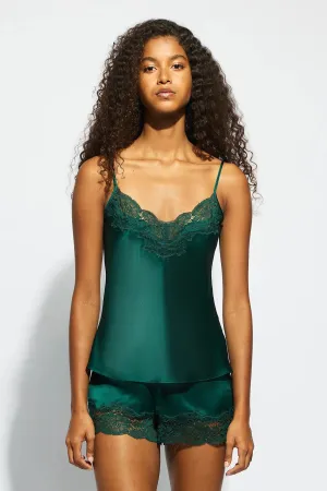 SILK LACE CAMI EMERALD