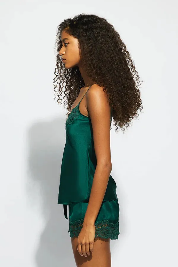 SILK LACE CAMI EMERALD