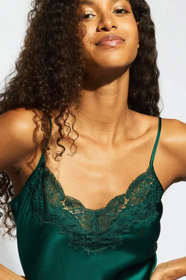 SILK LACE CAMI EMERALD