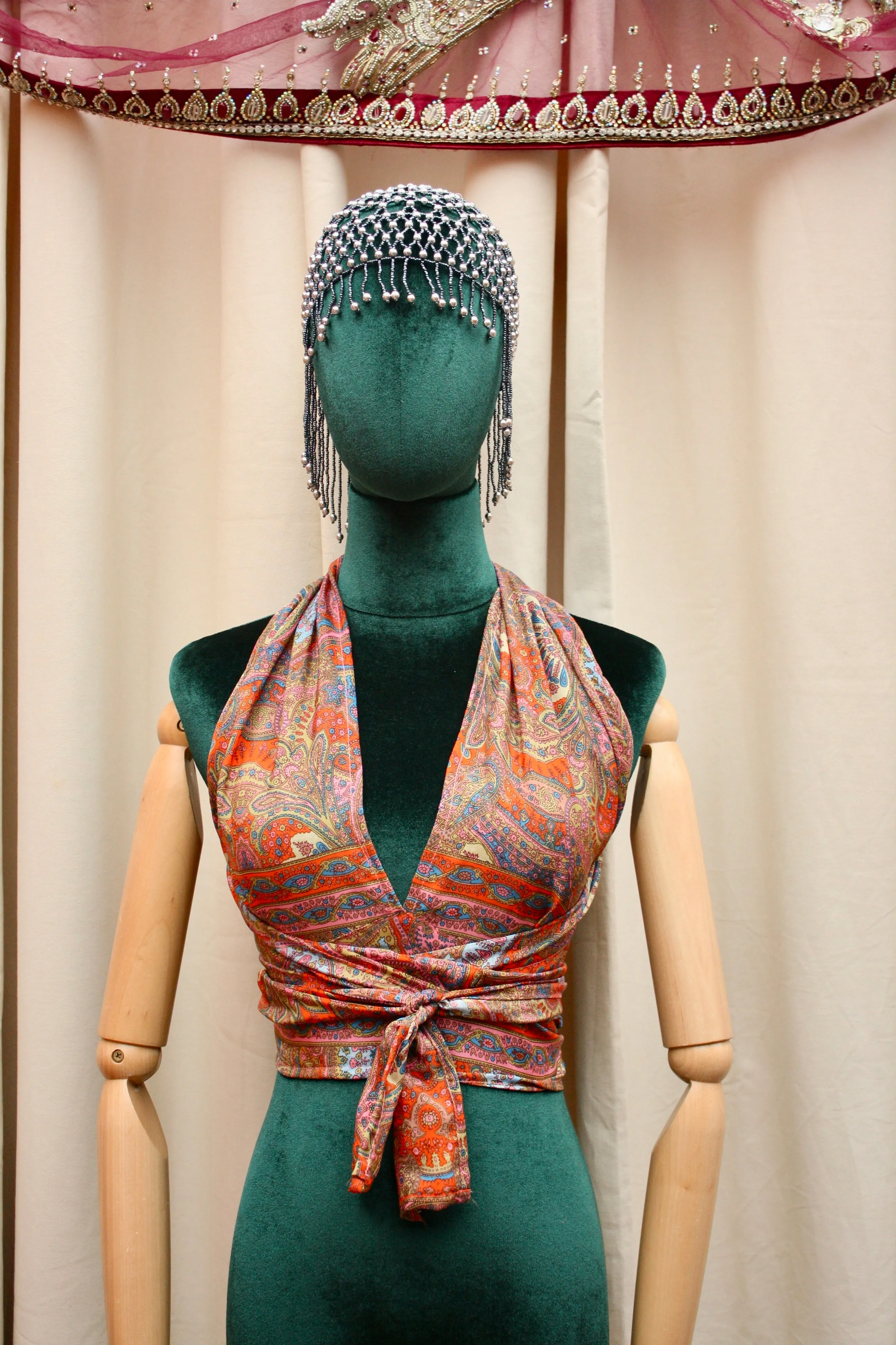 Silk Multi-Way Halter Top