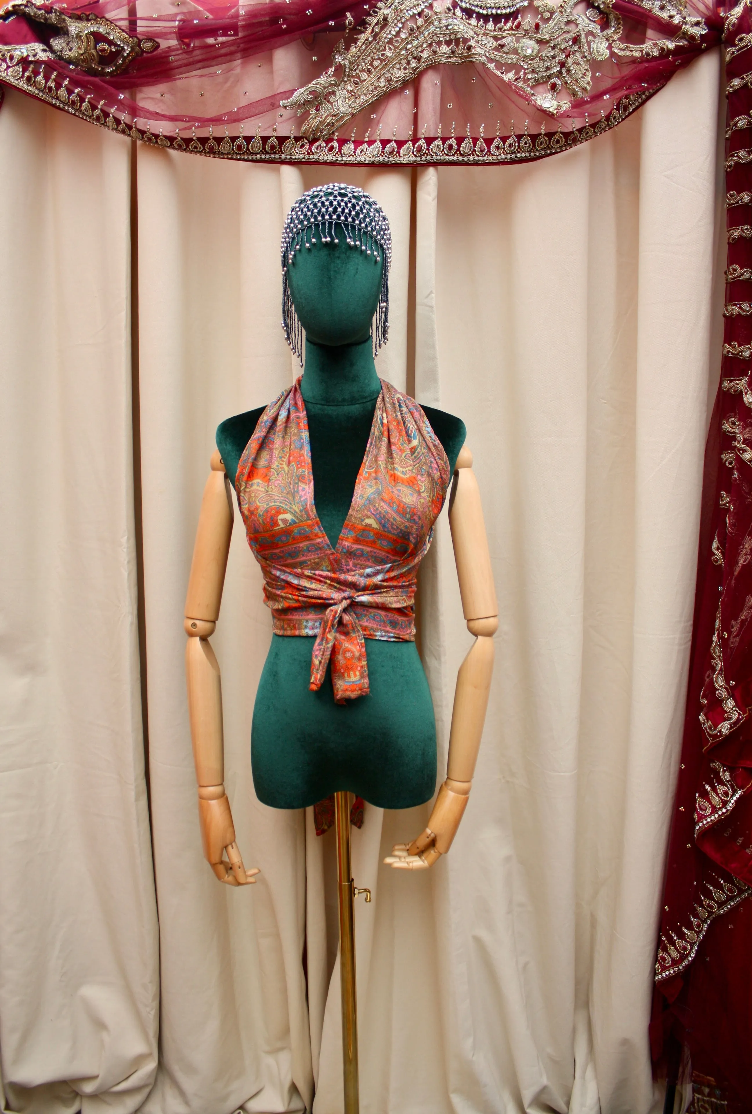 Silk Multi-Way Halter Top