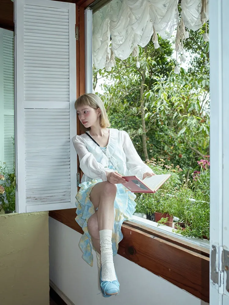silk short lace sunscreen cardigan