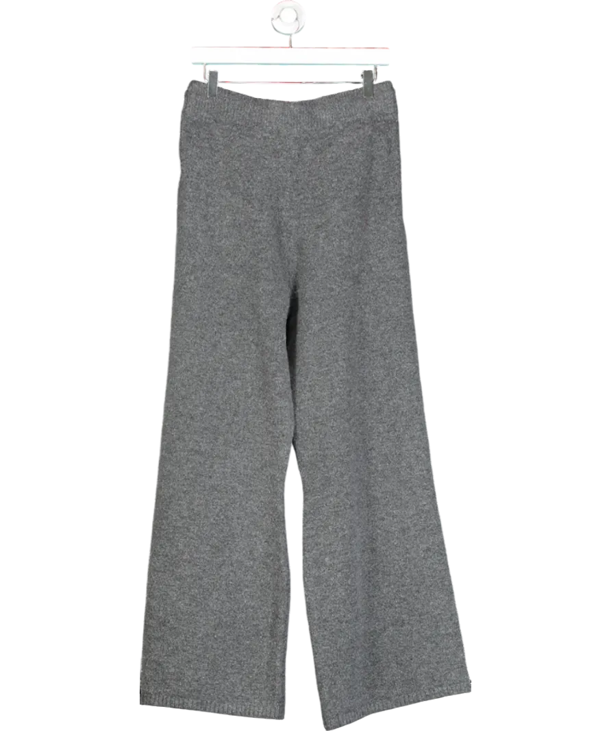 Six Stories Grey Knitted Wide Leg Trouser UK S