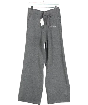 Six Stories Grey Knitted Wide Leg Trouser UK S