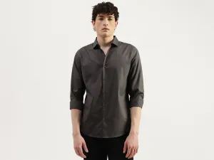 Slim Fit Cut Away Collar Solid Shirts