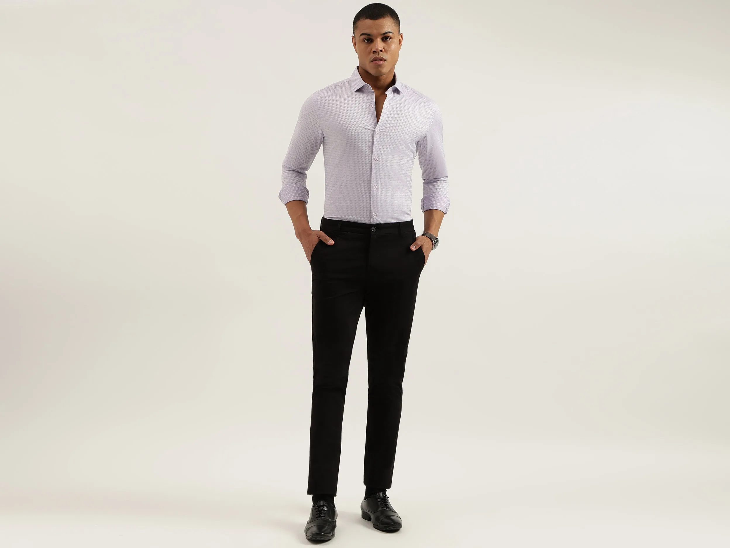 Slim Fit Cut Away Printed Shirts