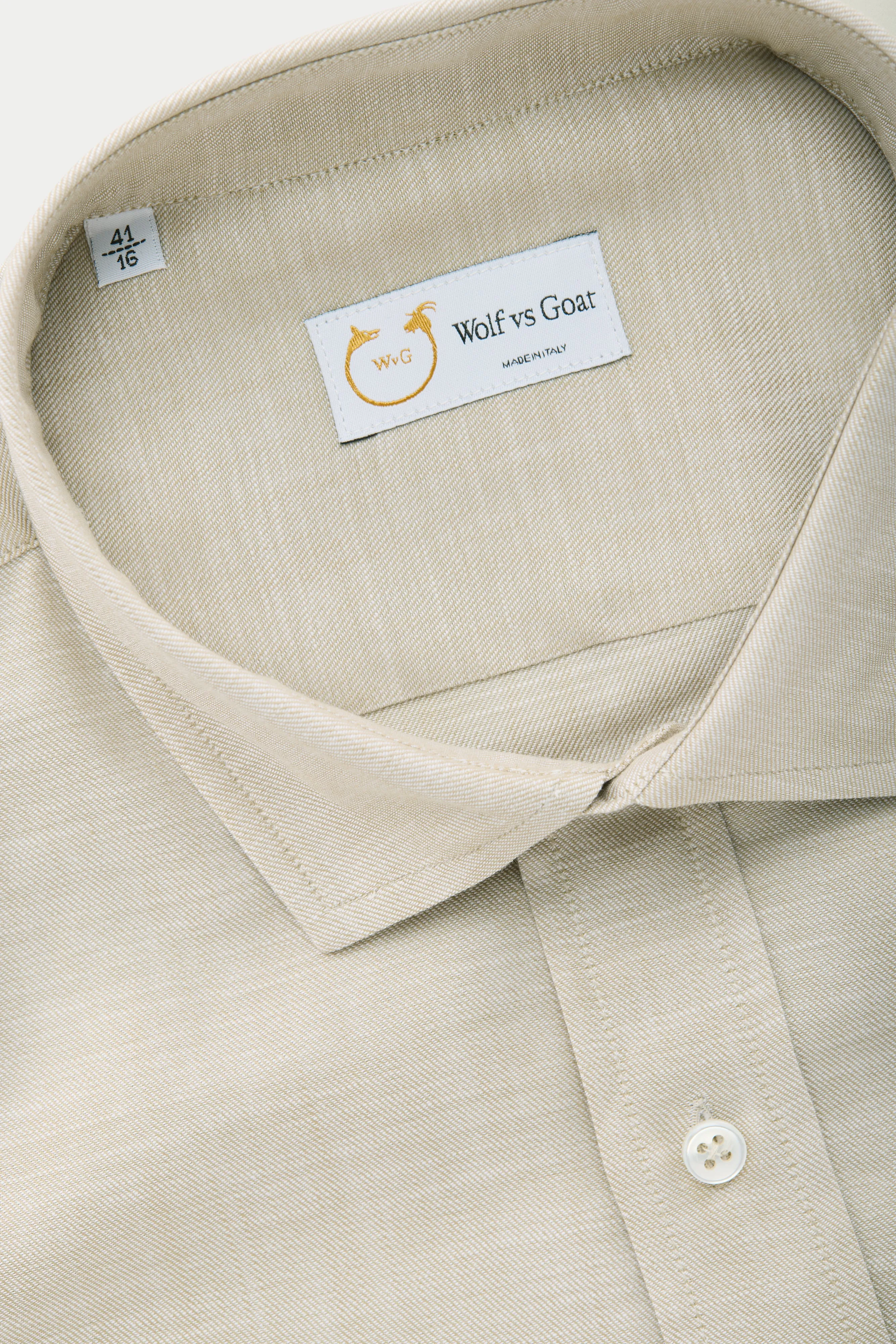 Slim Long Sleeve Cotton Shirt Salvia