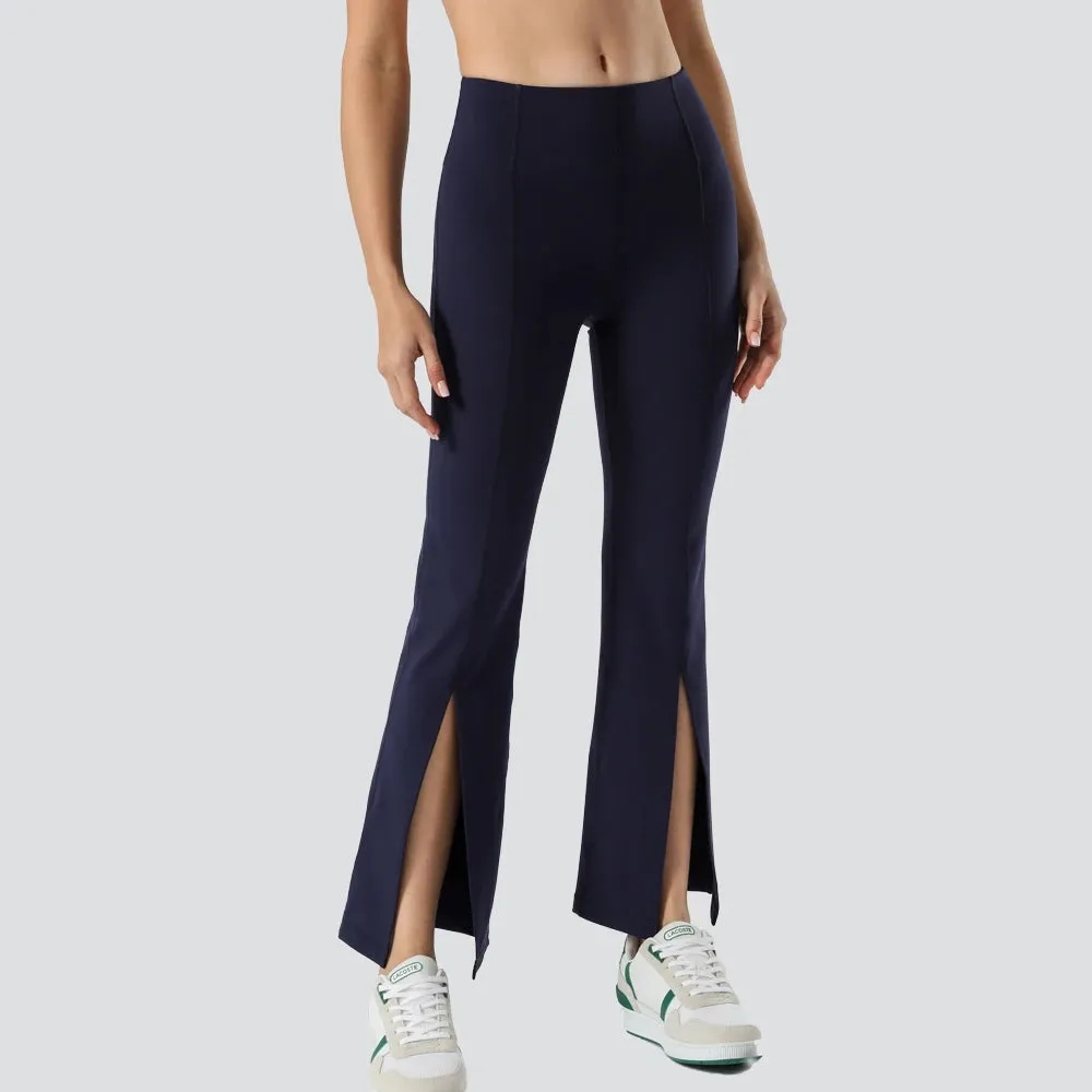 Slit Front Bell Bottom Leggings