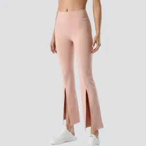 Slit Front Bell Bottom Leggings