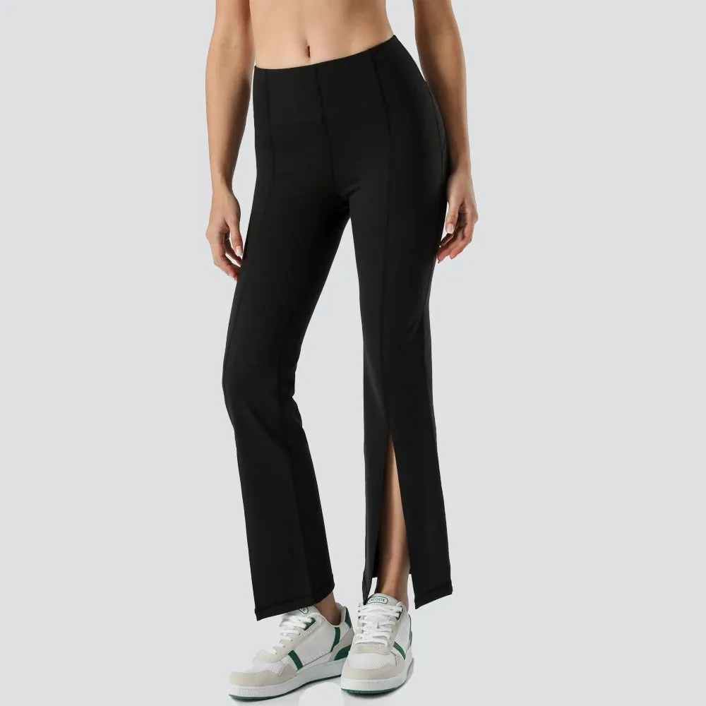 Slit Front Bell Bottom Leggings