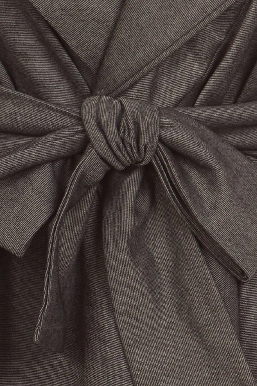 Solid Grey Quarter Sleeve Plus Size Hooded Knit Wrap Jacket