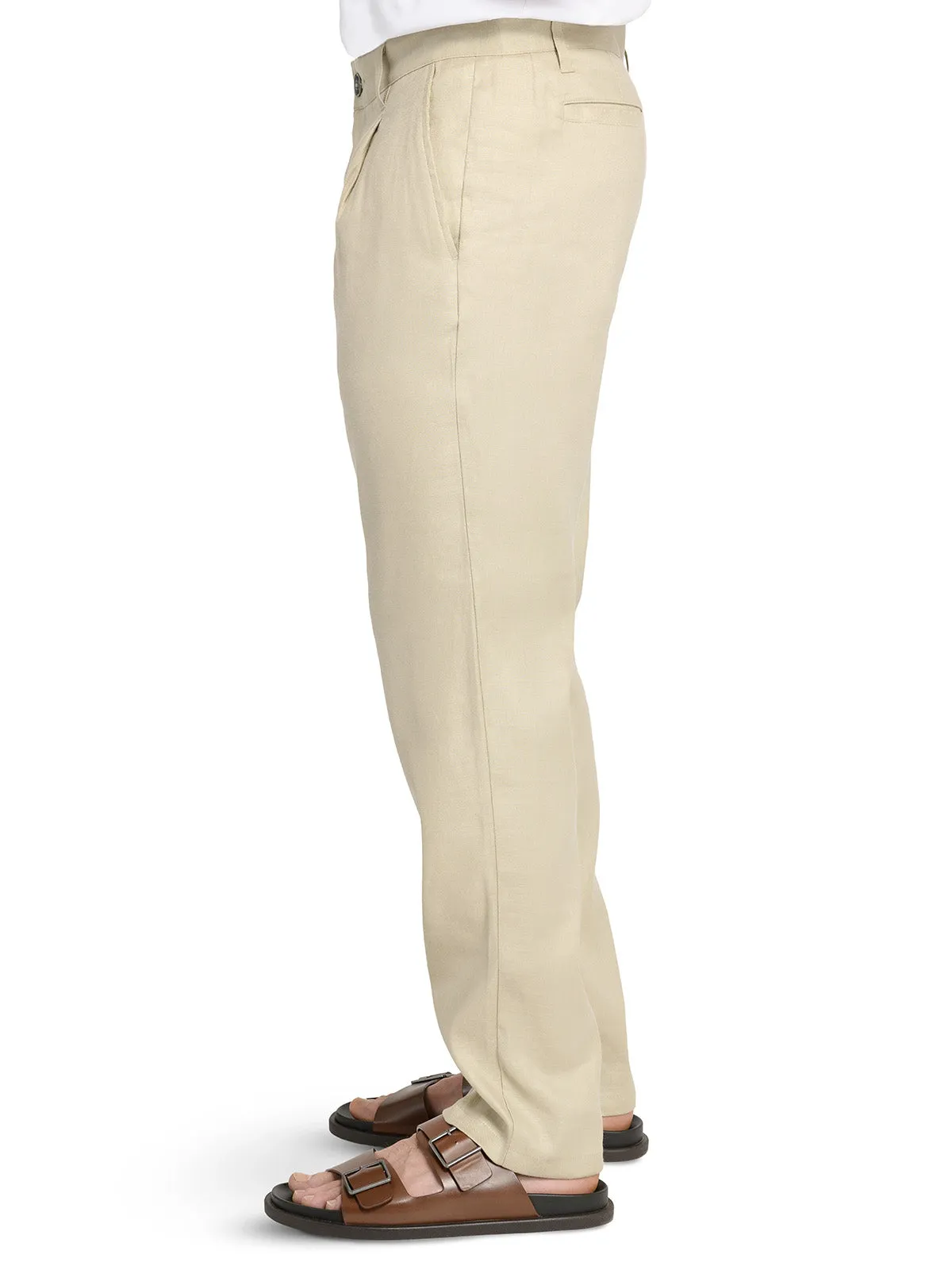 Solid Pleated Pants