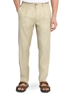 Solid Pleated Pants