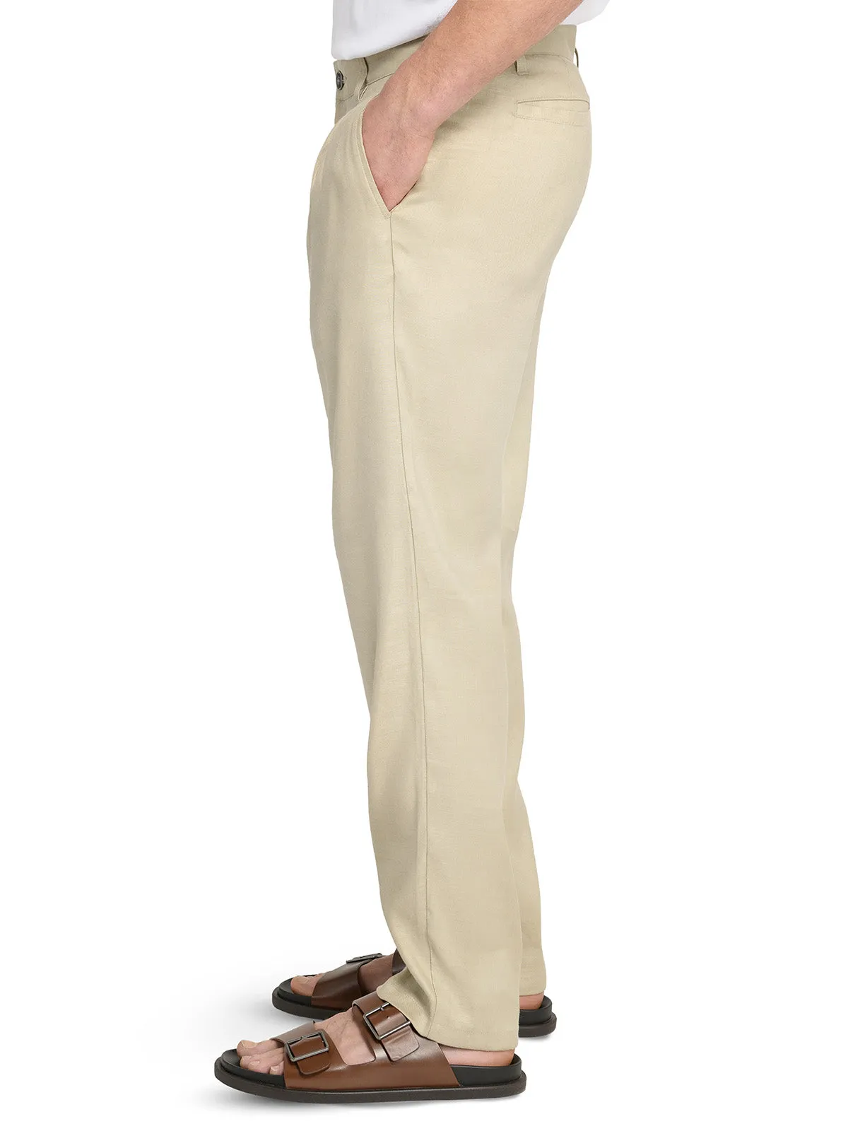 Solid Pleated Pants