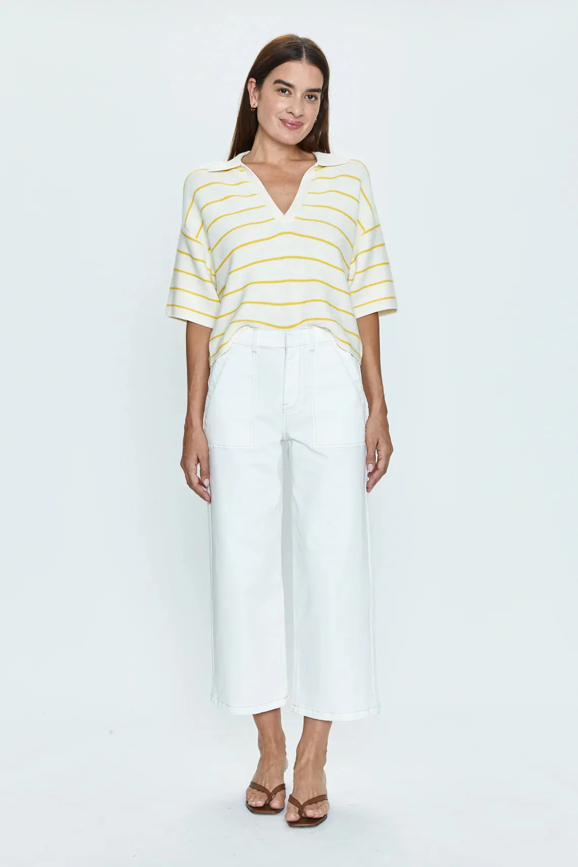 Sophia Wide Leg Pant Le Blanc