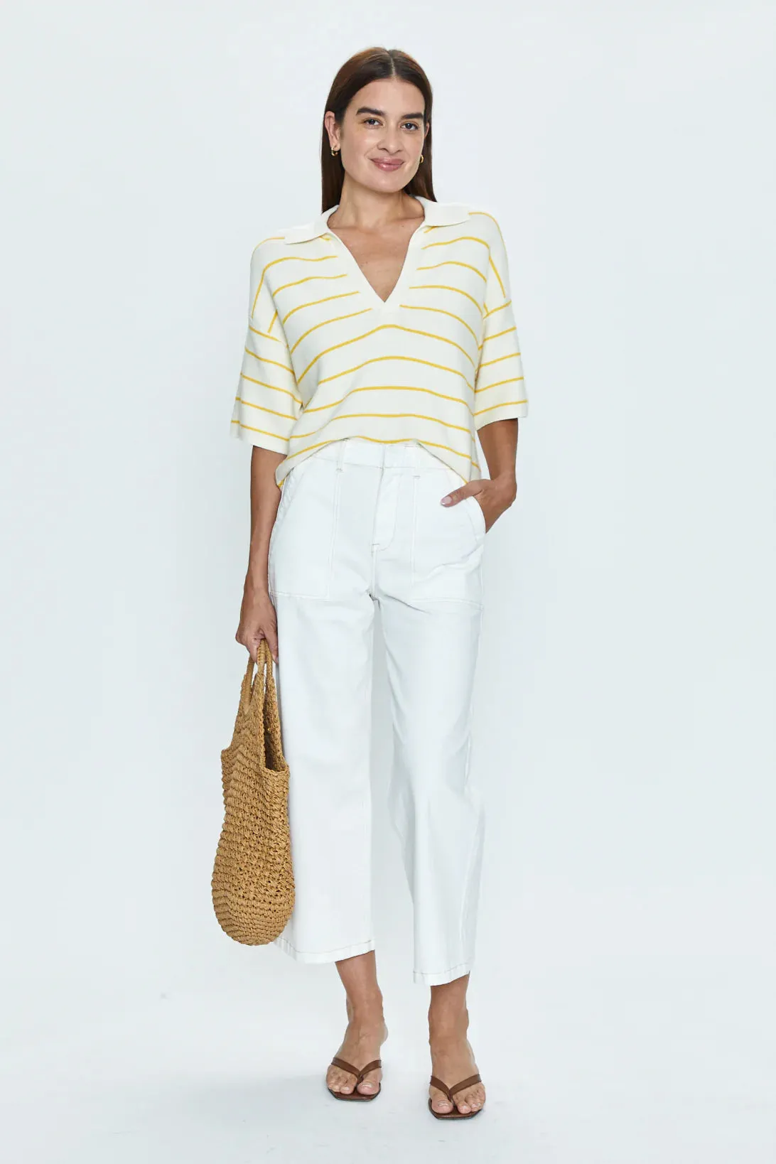 Sophia Wide Leg Pant Le Blanc