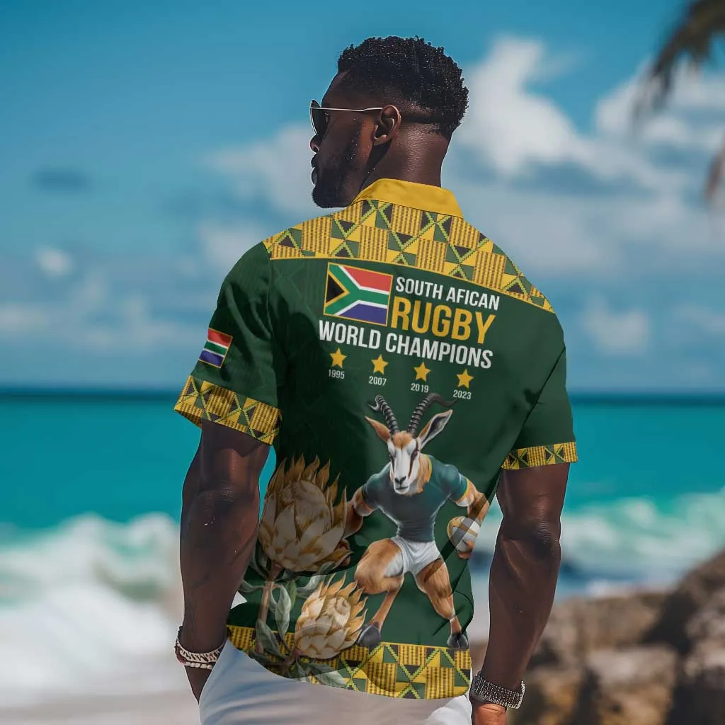 South Africa Rugby History World Champions Hawaiian Shirt Springboks Make History LT9