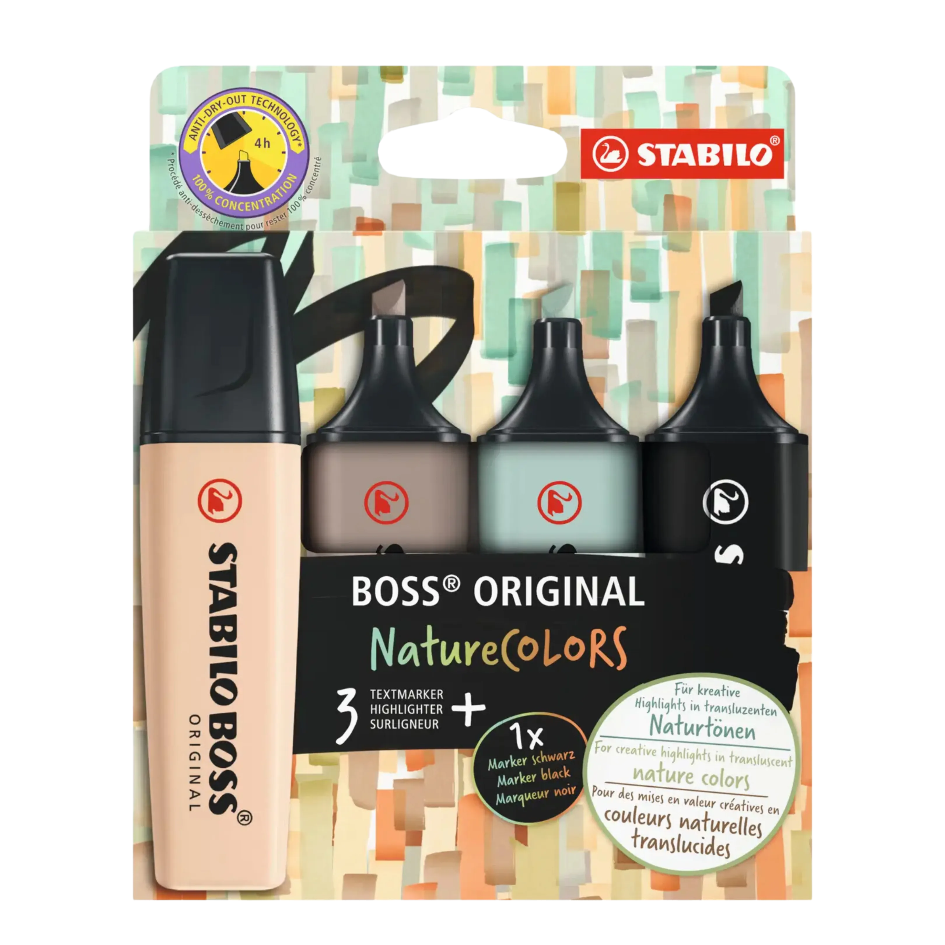 Stabilo Boss Original Naturecolors Highlighters 4pc Set